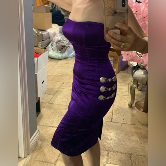 Mexican Dress purple color dress size S - Picture 2 of 10